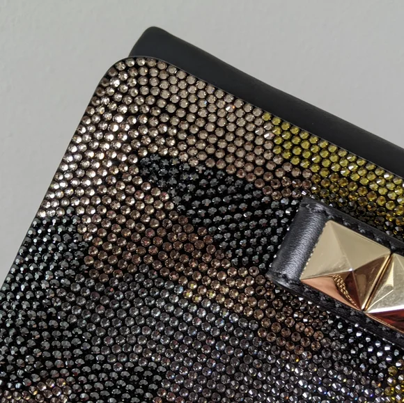 Valentino Garavani Nappa Crystal Camouflage Va Va Voom Shoulder Bag - Picture 13 of 14